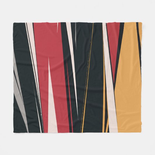 Bold Abstrakt Geometric Art Fleecedecke (Vorderseite (Horizontal))