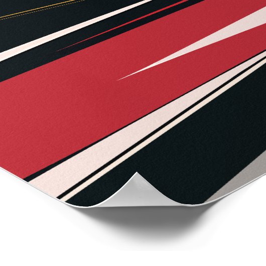 Bold Abstrakt Geometric Art Poster (Ecke)