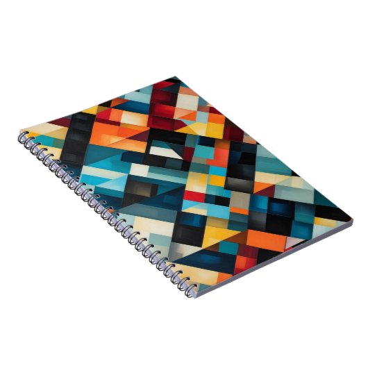 Bold Abstrakt Geometric Pattern Art Notizblock (Rechte Seite)