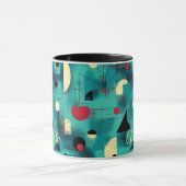 Bold Abstrakt Geometric - Personalisiert Aquamarin Tasse (Zentrum)