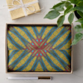 Bold Abstrakt Hippie Red Yellow Blue Ethnic Tribal Seidenpapier (Geschenk)