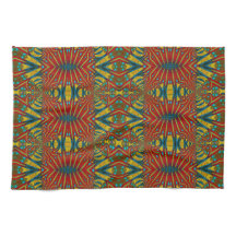 Bold Abstrakt Hippie Red Yellow Blue Ethnic Trippy