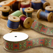 Bold Abstrakt Hippie Red Yellow Blue Ethnic Trippy