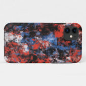 Bold Abstrakt Red & Blue iPhone 11 Case (Rückseite (Horizontal))