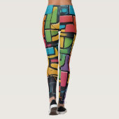 Bold Abstrakt Riot Print Leggings (Rückseite)