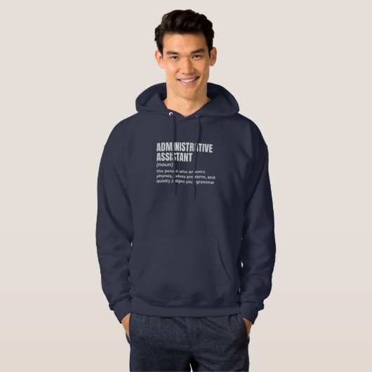 Bold Admin Assistant Spaß Hoodie (Vorne ganz)
