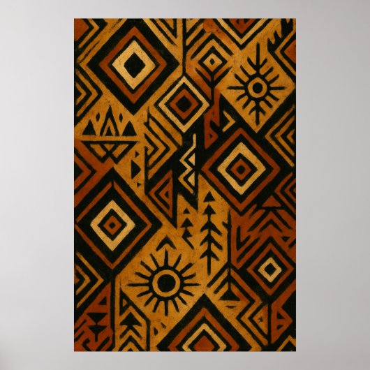 Bold African Pattern Poster – Tribal-Inspired (Vorne)