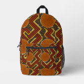 Bold African Print Bedruckter Rucksack (Vorderseite)