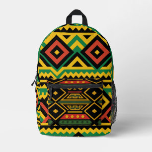Bold African Print Bedruckter Rucksack