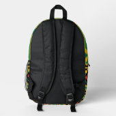 Bold African Print Bedruckter Rucksack (Rückseite)