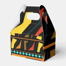 Bold African Print Favor Box
