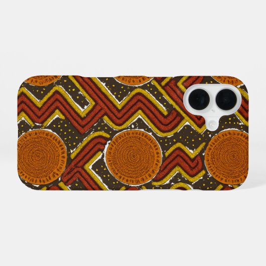 Bold African Print iPhone 16 Hülle (Rückseite (Horizontal))