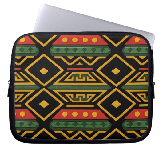 Bold African Print Laptopschutzhülle (Vorderseite)