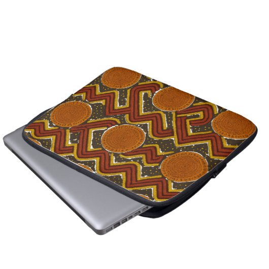 Bold African Print Laptopschutzhülle (Vorne Knopf)