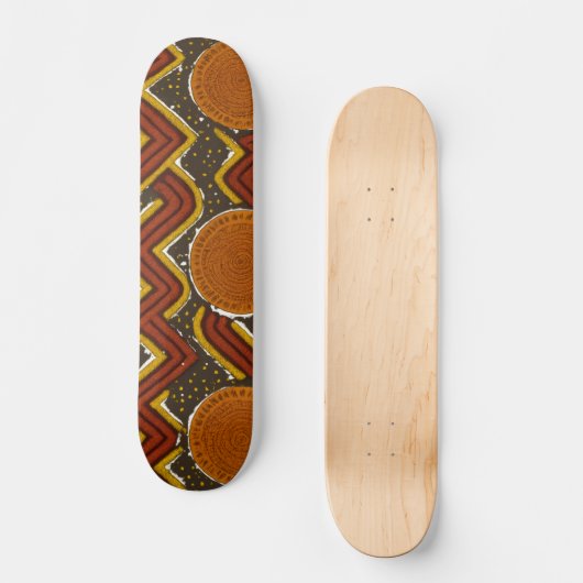 Bold African Print Skateboard (Vorderseite)