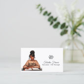 Bold Afro Black Woman Boss Empowerment Art Visitenkarte (Stehend Vorderseite)