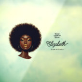 Bold Afro Design for African American Hair Salon Fensteraufkleber (Blatt 3)