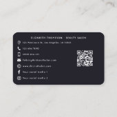 Bold Afro Glam Beauty Salon Business Branding Visitenkarte (Rückseite)