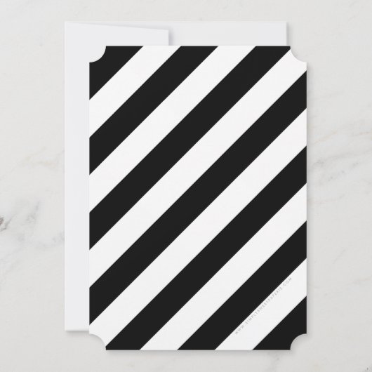 BOLD AGE NUMBER Minimum Schwarz-weiß 30 TH INVITE Einladung (Rückseite)