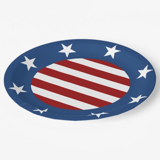 Bold Americana Pappteller (Schrägansicht)