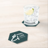 BOLD AMPERSAND Grunge Green White Wedding Untersetzer (Vor Ort)