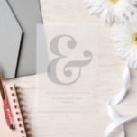 Bold Ampersand Overlay Save the Date Pergament Einladungen<br><div class="desc">Ein moderner Ankündigung Datum freihalten auf dem Perlum,  um Ihr Lieblings-Foto zu überlagern,  mit einem großen fetten Ampersand in modernen grauen Serifen Display Schriftart.</div>