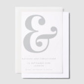 Bold Ampersand Overlay Save the Date Pergament Einladungen (Versetzt)