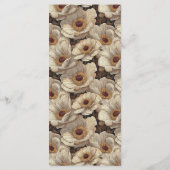 Bold Anemones Aesthetic Garden Wedding Menükarte (Rückseite)