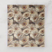 Bold Anemones Themed Mountain Wedding Platzkarte (Innenseite Aufgefaltet)