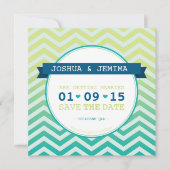 BOLD ANKÜNDIGUNG DATUM FREIHALTEN ombre Zickzack (Vorderseite)