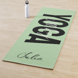 Bold Any Color Personalized Name Yoga Mat Yogamatte
