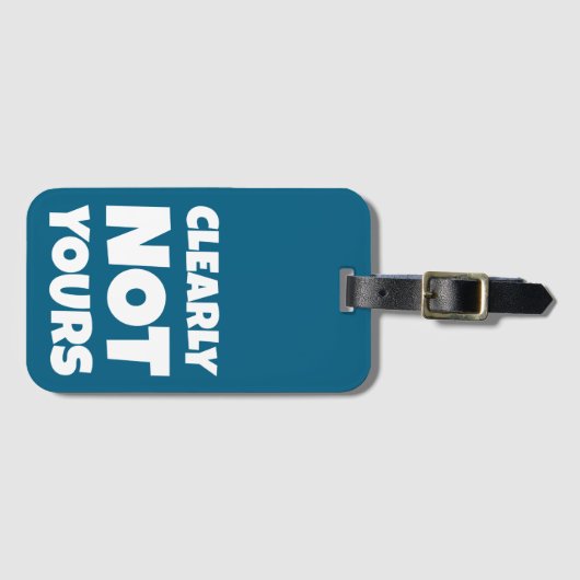 Bold Aquamarin Funny Luggage Tag Gepäckanhänger (Vorderseite (Horizontal))
