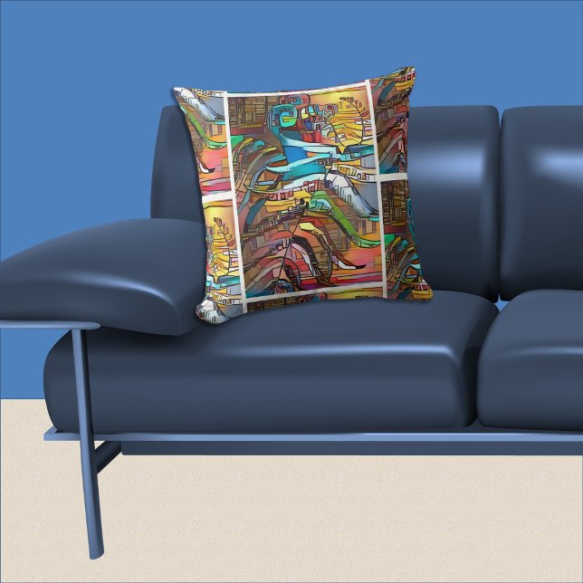 BOLD ART NZ Fern Styalized Color Kissen (a bold statement and real focal point for your home)