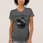 Bold Artistic Black Swan Elegance T - Shirt (Vorderseite)