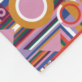 Bold Avant Garde Retro Geometric Fleece Blanket (Ecke)
