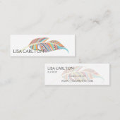 Bold Aztec Feather Mini Visitenkarte (Vorne/Hinten)