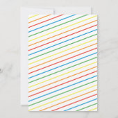 Bold Baby Shower Tower Rainbow Rings Einladung (Rückseite)