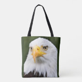 Bold Bald Eagle Head Patriotic Tote Bag Tasche (Rückseite)
