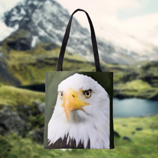 Bold Bald Eagle Head Patriotic Tote Bag Tasche