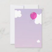 BOLD BALLOON Dankeschön zur Kenntnis nehmen lila H Einladung (Rückseite)
