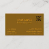 Bold Barber Shop Men's Stylist Bronze Visitenkarte (Rückseite)