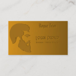 Bold Barber Shop Men's Stylist Bronze Visitenkarte