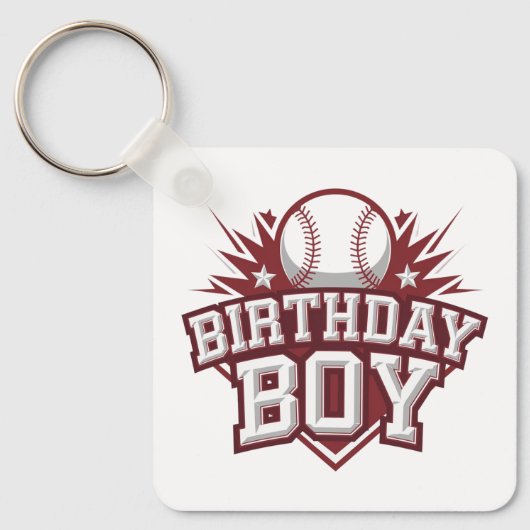 Bold Baseball Geburtstag Schlüsselanhänger (Vorderseite)