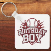 Bold Baseball Geburtstag Schlüsselanhänger (Vorderseite)