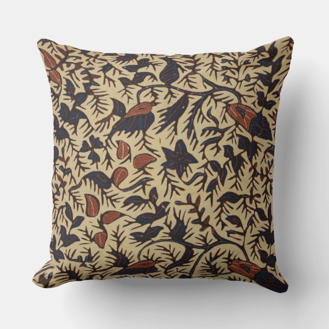 Bold Batik Throw Pillow Kissen (Vorderseite)