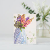 Bold Beautiful Flowers Postkarte (Stehend Vorderseite)
