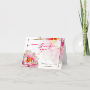 Bold Beautiful Scarlet Peony Danke Karte