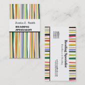 BOLD Beruflich modern gestreiftes Muster farbenfro Visitenkarte (Vorne/Hinten)