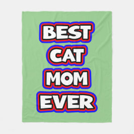 Bold Best Cat Mama je Typografie Fleecedecke