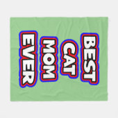 Bold Best Cat Mama je Typografie Fleecedecke (Vorderseite (Horizontal))